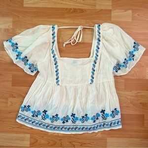 floral embroidered blouse